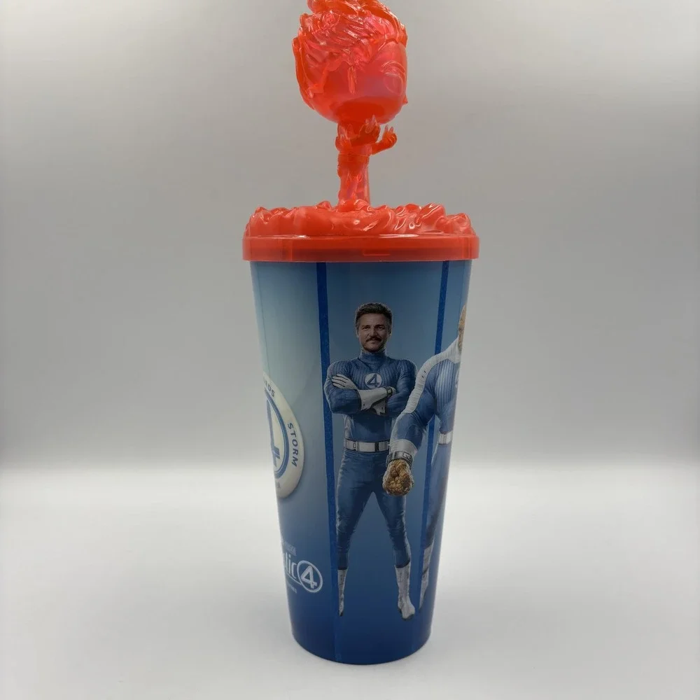 Marvel Fantastic Four‎ 32 Oz Human Torch Tumbler Cup With Lid Straw 2025 Movie
